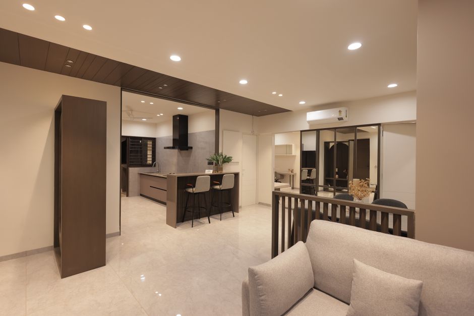 modern 2 bhk flat design